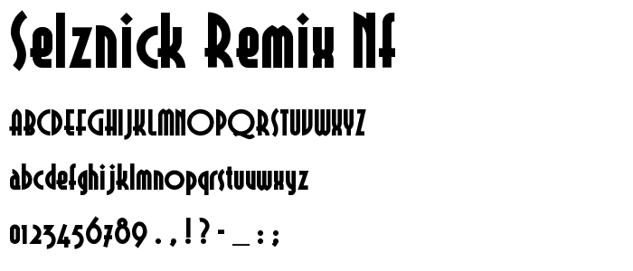 Selznick Remix NF font